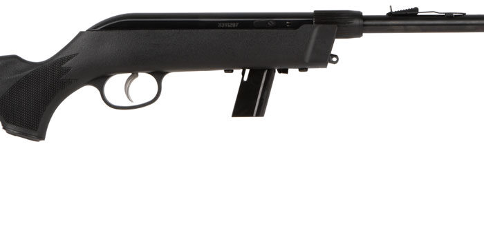 Savage Arms 40207 64 Takedown Full Size 22 LR 10+1 16.50" Black Satin Sporter Barrel, Satin Black Drilled & Tapped Carbon Steel Receiver, Matte Black Fixed Synthetic Stock, Right Hand