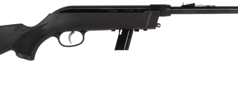 Savage Arms 40207 64 Takedown Full Size 22 LR 10+1 16.50" Black Satin Sporter Barrel, Satin Black Drilled & Tapped Carbon Steel Receiver, Matte Black Fixed Synthetic Stock, Right Hand