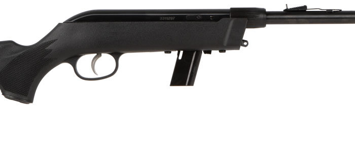 Savage Arms 40210 64 Takedown Full Size 22 LR 10+1 16.50" Black Satin Sporter Barrel, Satin Black Drilled & Tapped Carbon Steel Receiver, Matte Black Fixed Synthetic Stock, Left Hand