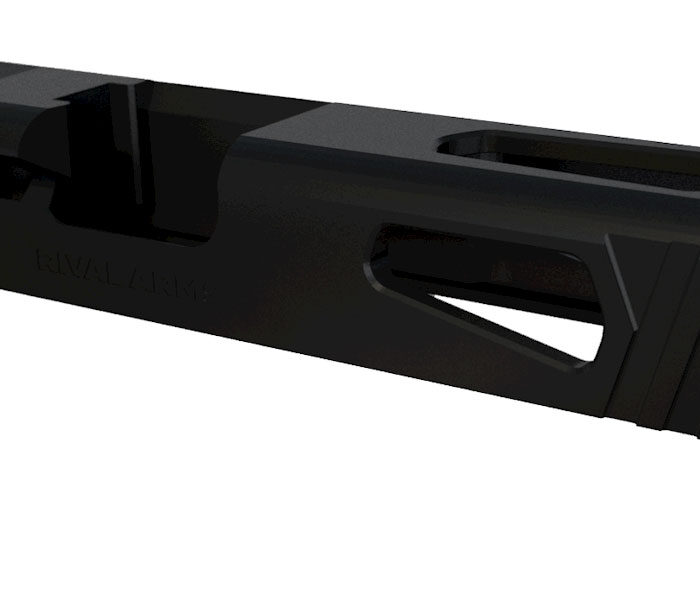Rival Arms RA10G102A Precision Slide A1 QPQ Black 17-4 Stainless Steel with Front/Rear Serrations & RMR Optic Cut for 9mm Luger Glock 17 Gen3