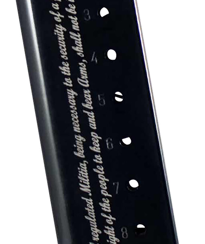 Mec-Gar MGCG45082A Standard  8rd 45 ACP Fits 1911 Government Blued w.2nd Amendment Engraving Carbon Steel