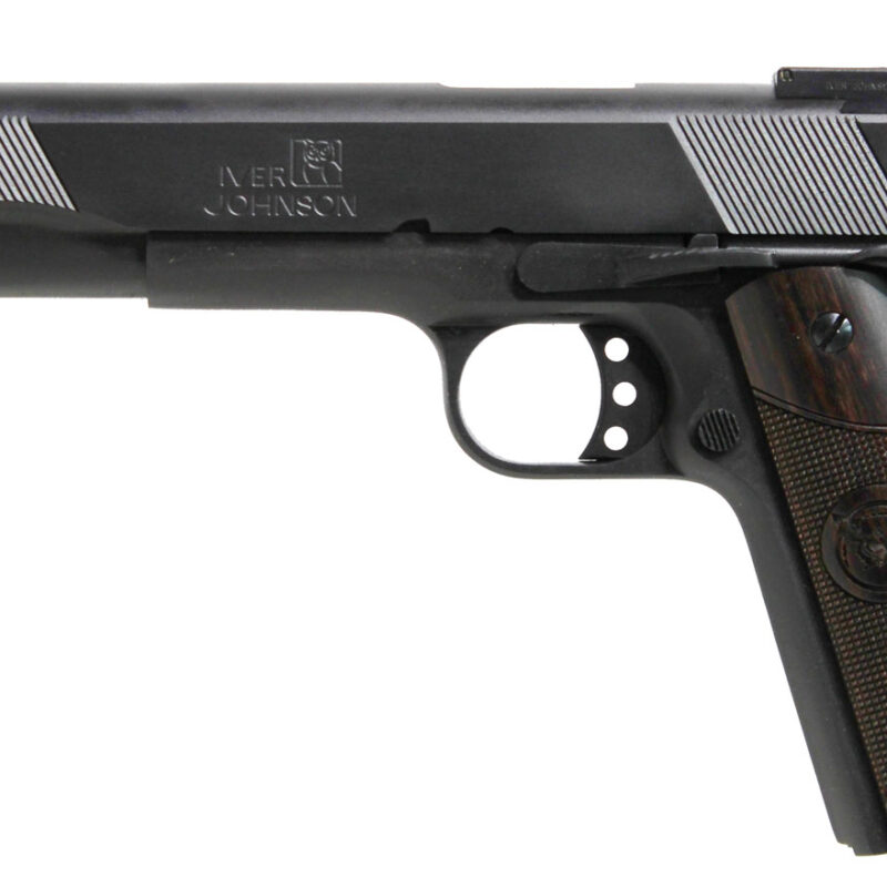 Iver Johnson Arms EAGLEXL10 Eagle XL Full Size Frame 10mm Auto 8+1 6" Steel Barrel, Black Cerakote Serrated Steel Slide, Matte Blued Steel Frame w/Beavertail, Diamondwood Walnut w/Integrated Logo Grip