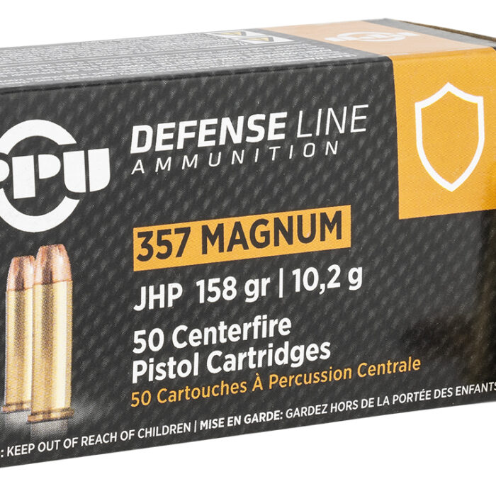PPU PPD357 Defense  357Mag 158gr Jacketed Hollow Point 50 Per Box/10 Case