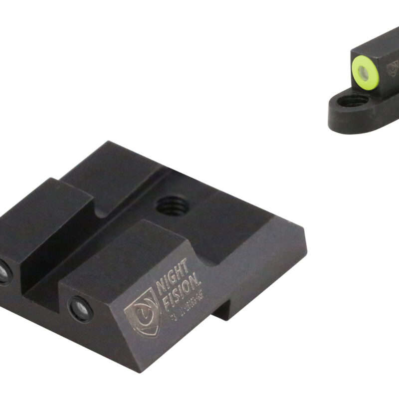 Night Fision CZU076003YGZG Tritium Night Sights For CZ-USA  Green Tritium Yellow Outline Front Sight-Green Tritium Black Outline Rear Sight CZ P-07/P-09