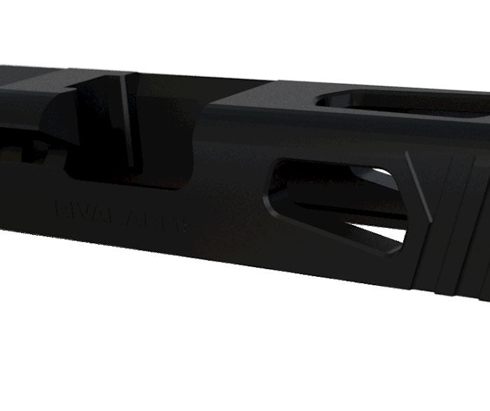 Rival Arms RA10G205A Precision Slide A1 Docter Cut Black QPQ Case Hardened 17-4 Stainless Steel for Glock 19 Gen3