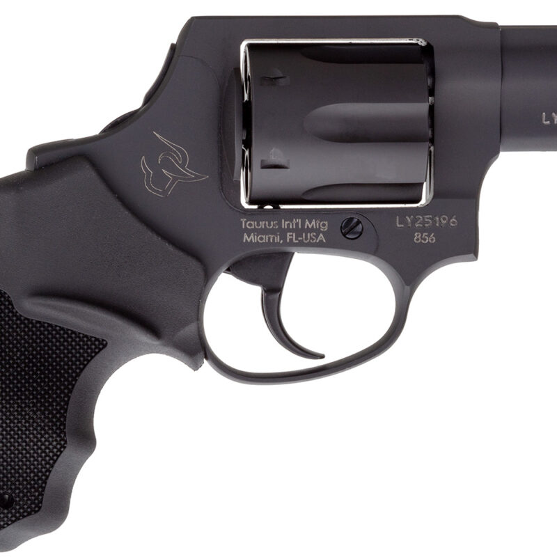 Taurus 2856021CH 856  38 Special +P Caliber with 2" Barrel, 6rd Capacity Cylinder, Overall Matte Black Metal Finish, Concealed Hammer Frame & Finger Grooved Black Rubber Grip