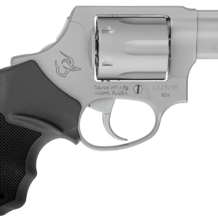 Taurus 2856029CH 856  Small Frame 38 Special +P 6rd 2" Matte Stainless Barrel, Cylinder & Frame, Black Finger Groove Rubber Grip, Transfer Bar Safety, Concealed Hammer