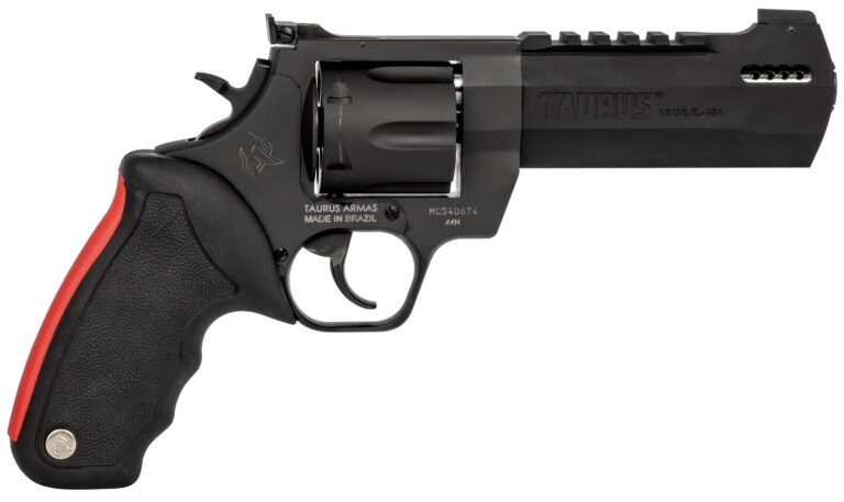 Taurus 2440051RH Raging Hunter  44 Rem Mag 6rd 5.12" Matte Black Oxide Steel Black Rubber with Integrated Red Cushion Insert Grip