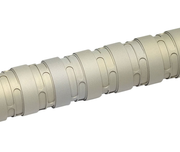 Q LLC SILE22 Erector  22 LR .99" Tan w/Blue Accent Aluminum/Stainless Steel 1/2"-28 tpi