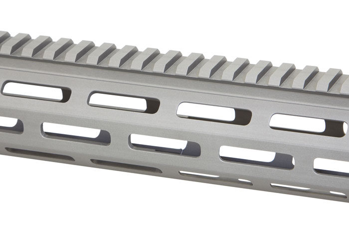 Q LLC 12HBMLOKHG Handguard  M-LOK Aluminum Gray Q LLC Honey Badger 12"