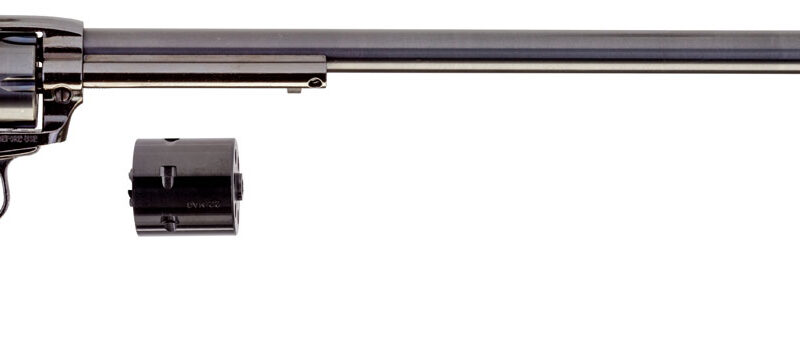 Heritage Mfg RR22MB16 Rough Rider  22 LR/22 WMR 6 Shot, 16" Black Steel Barrel, Black Zinc Alloy Frame, Black Cylinder Cocobolo Grip, Hammer/Thumb Safety, Exposed Hammer