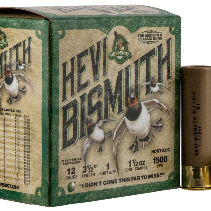HEVI-Shot HS14501 HEVI-Bismuth  12Gauge 3.50" 1 1/2oz Bismuth 1Shot 25 Per Box/10 Case