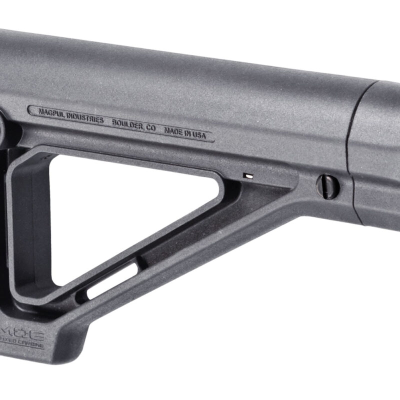 Magpul MAG480-GRY MOE Carbine Stock Fixed Stealth Gray Synthetic for  AR-15, M16, M4 with Mil-Spec Tube (Tube Not Included)