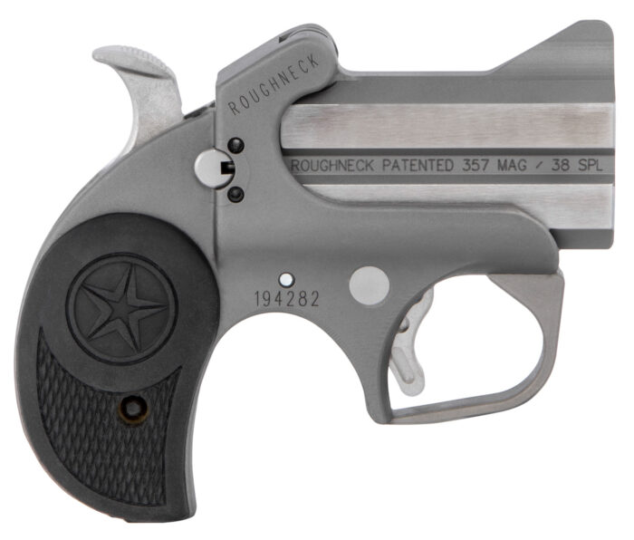 Bond Arms BARN Roughneck  38 Special/357 Mag 2rd Shot 2.50" Stainless Steel Barrel/Black Rubber Grips
