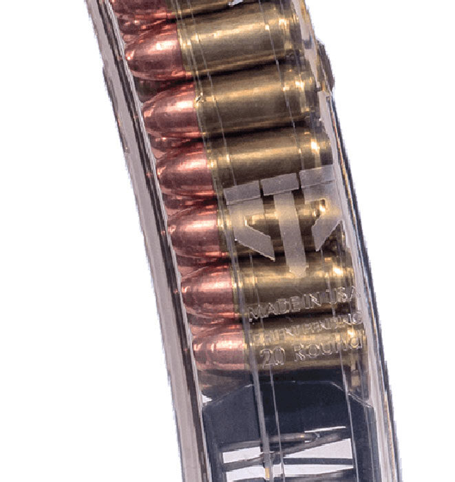 ETS Group HKMP520 Rifle Mags  20rd 9mm Luger for H&K MP5/SP5K/MP5K/94/SP89 Clear Detachable
