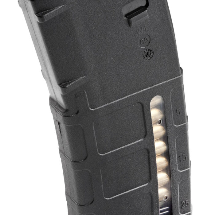 Magpul MAG570-BLK PMAG GEN M2 MOE 30rd Detachable w/Capacity Window 223 Rem/5.56x45mm NATO Fits AR-15/M16/M4 Black Polymer