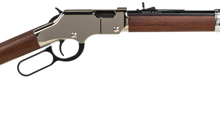 Henry H004SY Golden Boy Silver Youth 22 Long/22 LR/22 Short 16 LR/21 Short, 17" Blued Octagon Barrel, Nickel-Plated Steel Receiver, American Walnut