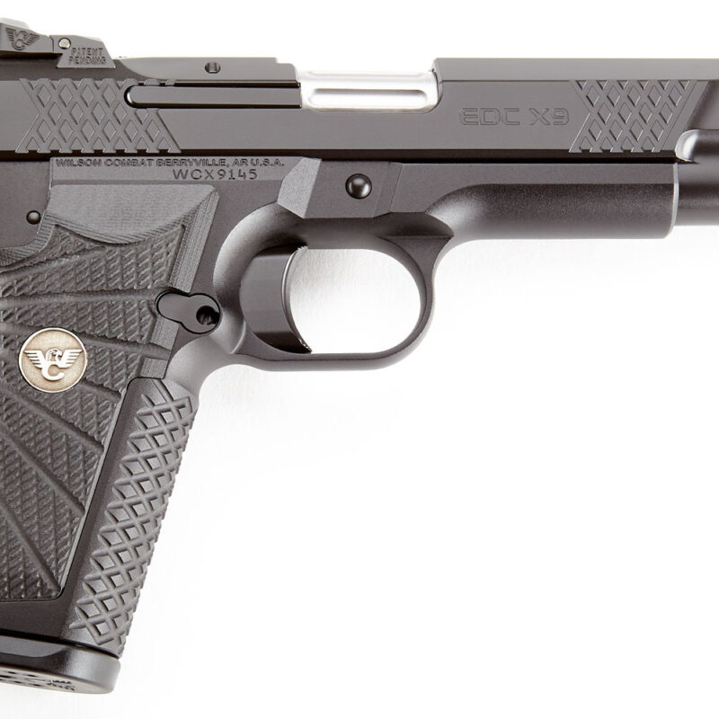 Wilson Combat EDCXLP9 EDC X9L 9mm Luger 15+1 5" Stainless Steel Barrel, Black DLC Serrated Stainless Steel Slide, Black Armor-Tuff Aluminum Frame w/Beavertail, Black G10 Starburst Grip, Ambidextrous