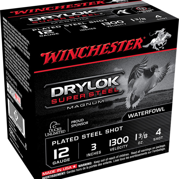 Winchester Ammo XSM1234 Drylok Super Steel Magnum 12Gauge 3" 1 3/8oz 4Shot 25 Per Box/10 Case