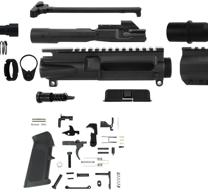 TacFire SSPK45ACPLPKK AR Build Kit KeyMod 45 ACP Black