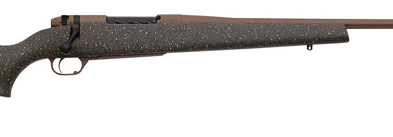 Weatherby MWL01N65RWR6B Mark V Weathermark LT 6.5 Wthby RPM 4+1 24" Barrel/Rec. w/Flat Dark Earth Cerakote Finish, Flat Dark Earth Speckled Green Fixed Monte Carlo Fiberglass Stock