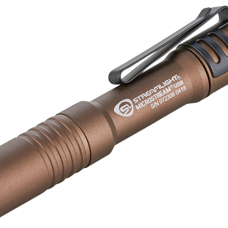 Streamlight 66608 MicroStream USB Pocket Light  Coyote 50/250 Lumens White C4 LED