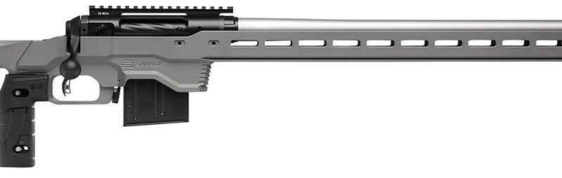 Savage Arms 57559 110 Elite Precision 300 Win Mag 5+1 30" Matte Stainless, Matte Black Rec, Gray Cerakote Adjustable MDT ACC Aluminum Chassis Stock (MB Not Included)