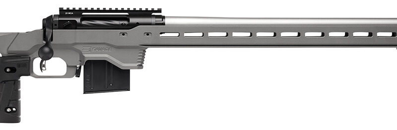 Savage Arms 57562 110 Elite Precision 338 Lapua Mag 5+1 30" Matte Stainless, Matte Black Rec, Gray Cerakote Adjustable MDT ACC Aluminum Chassis Stock (MB Not Included)