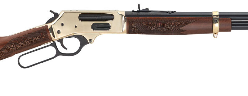 Henry H024410 Side Gate  Full Size Frame 410 Gauge 5+1, 2.5" Chamber 19.80" Blued Steel Barrel, Polished Brass Steel Receiver, American Walnut Wood Stock