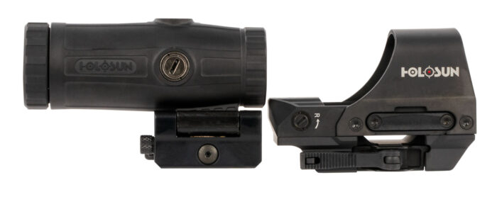 Holosun HS510CHM3X 510 & HM3X Combo Kit Black Anodized 1x/3x, 2 MOA Red Dot/65 MOA Circle Reticle