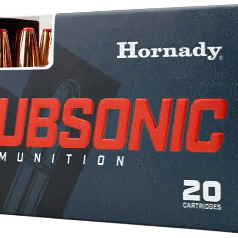 Hornady 82742 Subsonic Rifle 45-70Gov 410gr Sub X 20 Per Box/10 Case