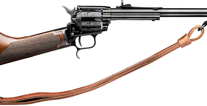 Heritage Mfg BR226B16HS-LS Rough Rider Rancher 22 LR Caliber with 6rd Capacity, 16.12" Barrel, Black Oxide Metal Finish & Walnut Stock Right Hand (Full Size) Includes Leather Sling