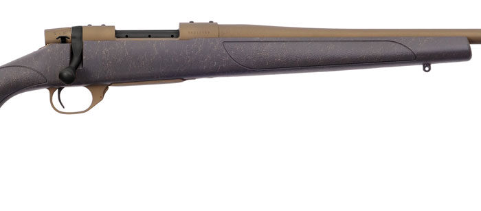Weatherby VWB256RR4T Vanguard Weatherguard Bronze 25-06 Rem 5+1 24" Barrel/Rec. w/Burnt Bronze Cerakote Finish, Bronze Webbed Black Fixed Monte Carlo Synthetic Stock