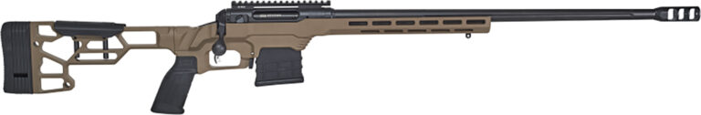 Savage Arms 57564 110 Precision 6.5 Creedmoor 10+1 24", Matte Black Rec/Barrel, Flat Dark Earth Cerakote MDT LSS XL Chassis, Polymer Grip
