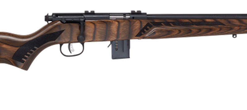 Savage Arms 96637 93R17 Minimalist 17 HMR 10+1 Cap 18" Matte Black Rec/Barrel Natural Brown Laminate Boyd's Minimalist Stock Right Hand (Full Size)