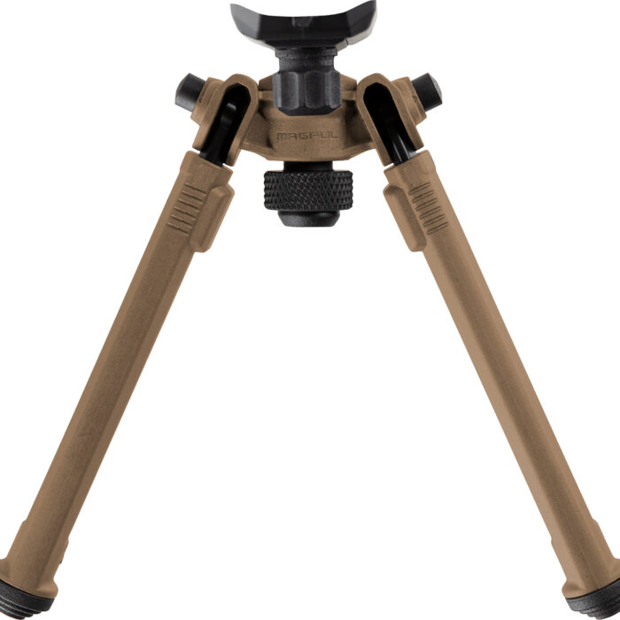 Magpul MAG1075-FDE Bipod  made of Aluminum with Flat Dark Earth Finish, Sling Stud Attachment, 6.30-10.30" Vertical Adjustment & Rubber Feet for AR-Platform