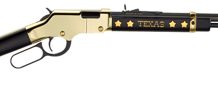 Henry H004TX Golden Boy Texas Tribute Full Size 22 Short, 22 Long, 22 LR, 16 LR/21 Short, 20" Blued Barrel, Brasslite Metal Finish & American Walnut Stock Right Hand
