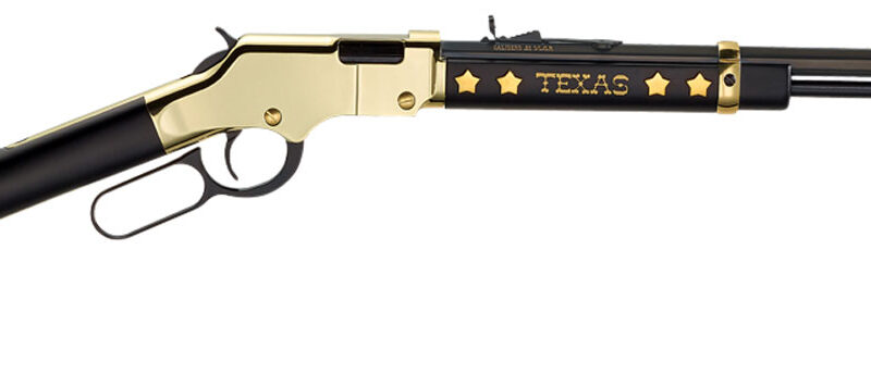 Henry H004TX Golden Boy Texas Tribute Full Size 22 Short, 22 Long, 22 LR, 16 LR/21 Short, 20" Blued Barrel, Brasslite Metal Finish & American Walnut Stock Right Hand