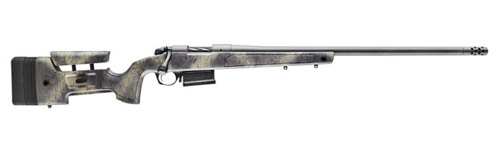 Bergara Rifles B14LM357 B-14 Wilderness HMR 7mm Rem Mag 5+1 24" Threaded, Sniper Gray Cerakote Barrel/Rec, Adj. SoftTouch Woodland Camo Stock with Mini-Chassis, Omni Muzzle Brake