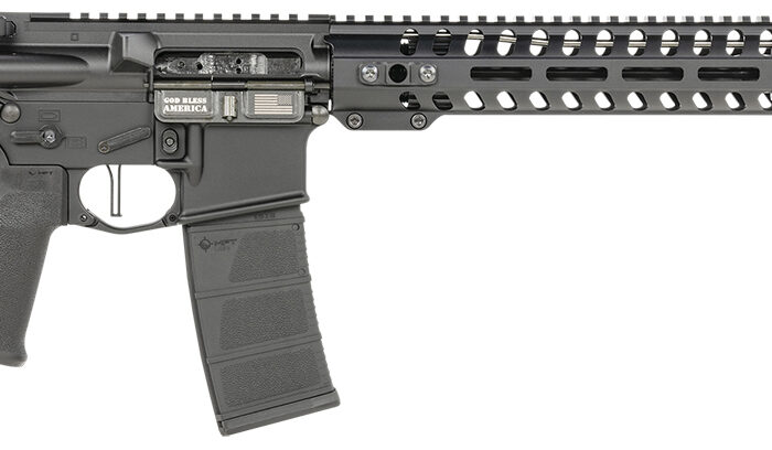 Patriot Ordnance Factory 01644 Minuteman Direct Impingement 5.56x45mm 30+1 16.50" Nitride Treated Threaded Barrel, Black Hard Coat Anodized Receiver, Synthetic 6 Position MFT Minimalist Stock