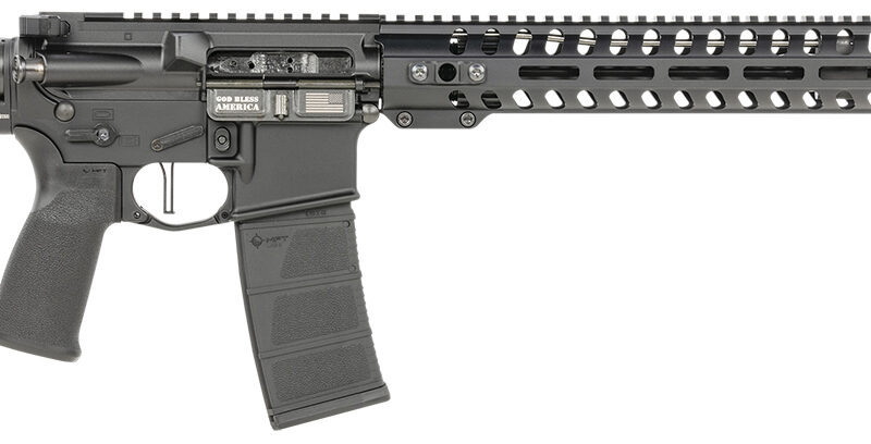 Patriot Ordnance Factory 01644 Minuteman Direct Impingement 5.56x45mm 30+1 16.50" Nitride Treated Threaded Barrel, Black Hard Coat Anodized Receiver, Synthetic 6 Position MFT Minimalist Stock