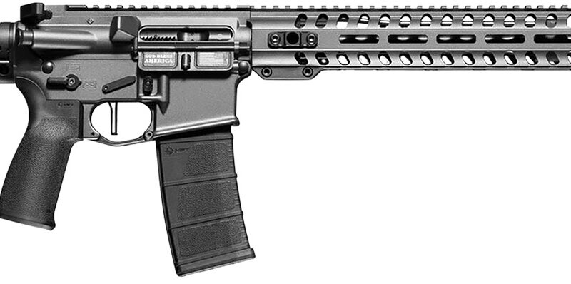 Patriot Ordnance Factory 01645 Minuteman Direct Impingement 5.56x45mm 30+1 16.50" Nitride Treated Threaded Barrel, Tungsten Cerakote Receiver, Synthetic 6 Position MFT Minimalist Stock