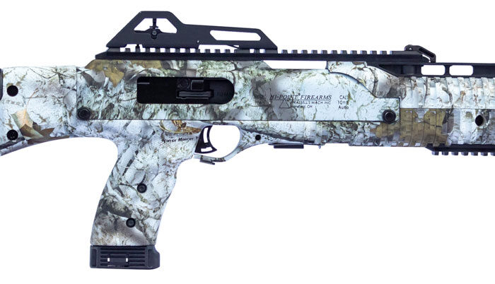 Hi-Point 4595TSMWM 4595TS Carbine 45 ACP 17.50" 9+1 Mothwing Winter Mimicry All Weather Skeletonized Stock Mothwing Winter Mimicry Polymer Grip Right Hand