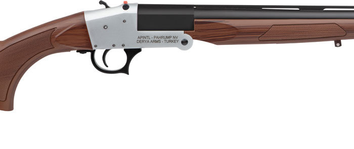 Rock Island TK113 Traditional Single Shot 12 Gauge with 20" Black Parkerized Barrel, 3" Chamber, 1rd Capacity, Silver Anodized Metal Finish & Woodgrain Synthetic Stock Right Hand (Full Size)