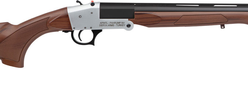 Rock Island TK113 Traditional Single Shot 12 Gauge with 20" Black Parkerized Barrel, 3" Chamber, 1rd Capacity, Silver Anodized Metal Finish & Woodgrain Synthetic Stock Right Hand (Full Size)