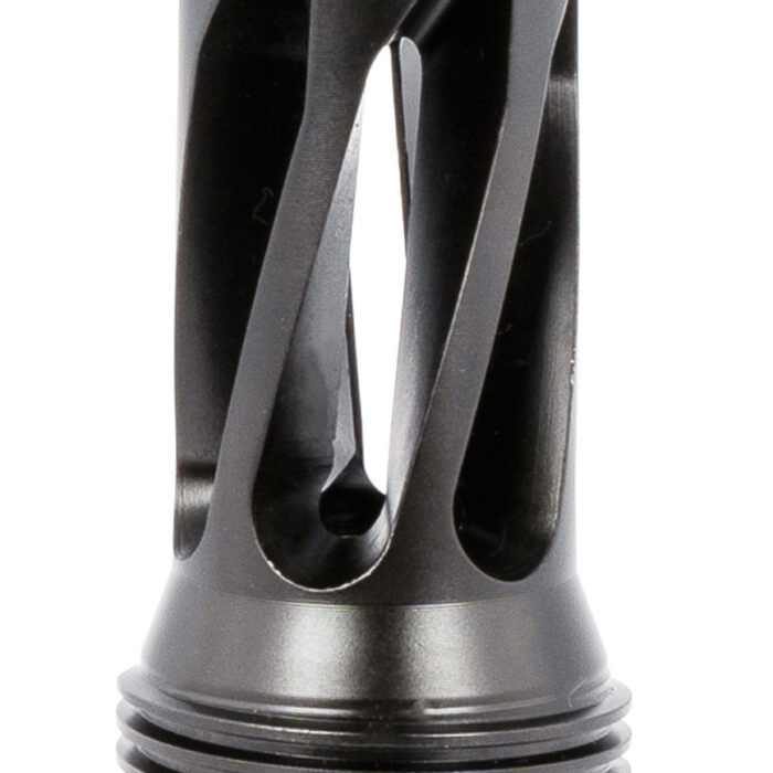 Huxwrx 1677 QD 556 Flash Hider Black with 1/2"-28 tpi Threads,  2.30" OAL & 1.20" Diameter for 5.56x45mm NATO AR-Platform