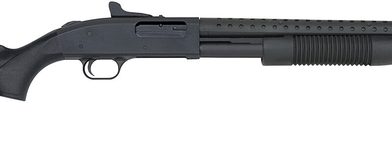 Mossberg 50693 590 Persuader 12 Gauge 8+1 3" 20" Cylinder Bore Heat-Shield Barrel, Matte Blued Metal Finish, Drilled & Tapped Receiver, Ghost Ring Sight, Synthetic Stock