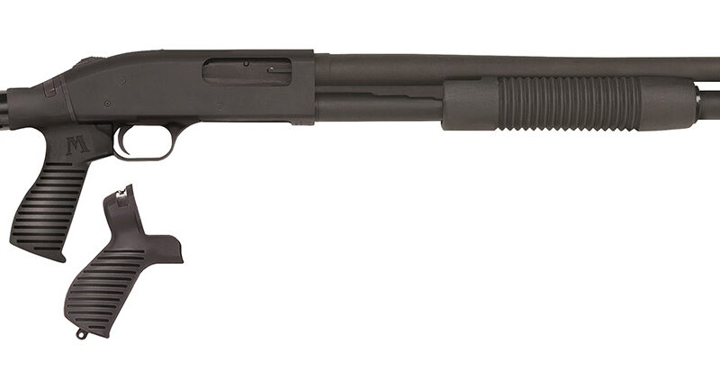Mossberg 50695 590 Tactical 12 Gauge 8+1 3" 20" Cylinder Bore Barrel, Matte Blued Metal Finish, Dual Extractors, FLEX Component 6 Position Stock w/FLEX Pistol Grip & Recoil Pad