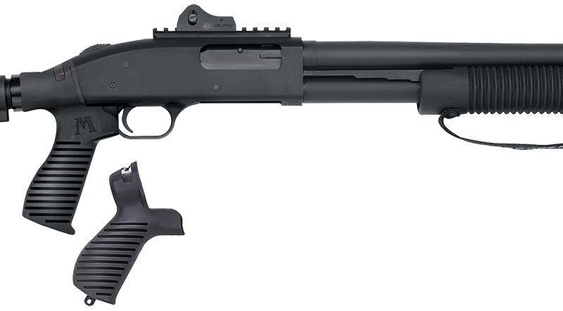 Mossberg 50696 590 Tactical SPX 12 Gauge 3" 6+1 18.50" Cylinder Bore Barrel Matte Blued Rec Black FLEX 6 Position Stock Includes FLEX Pistol Grip & FO, Ghost Ring Sights