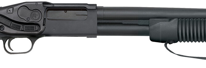 Mossberg 50637 590 Shockwave 20 Gauge 3" 14.38" 5+1 Blued Black Fixed Raptor Birdshead Grip Crimson Trace Laser Saddle
